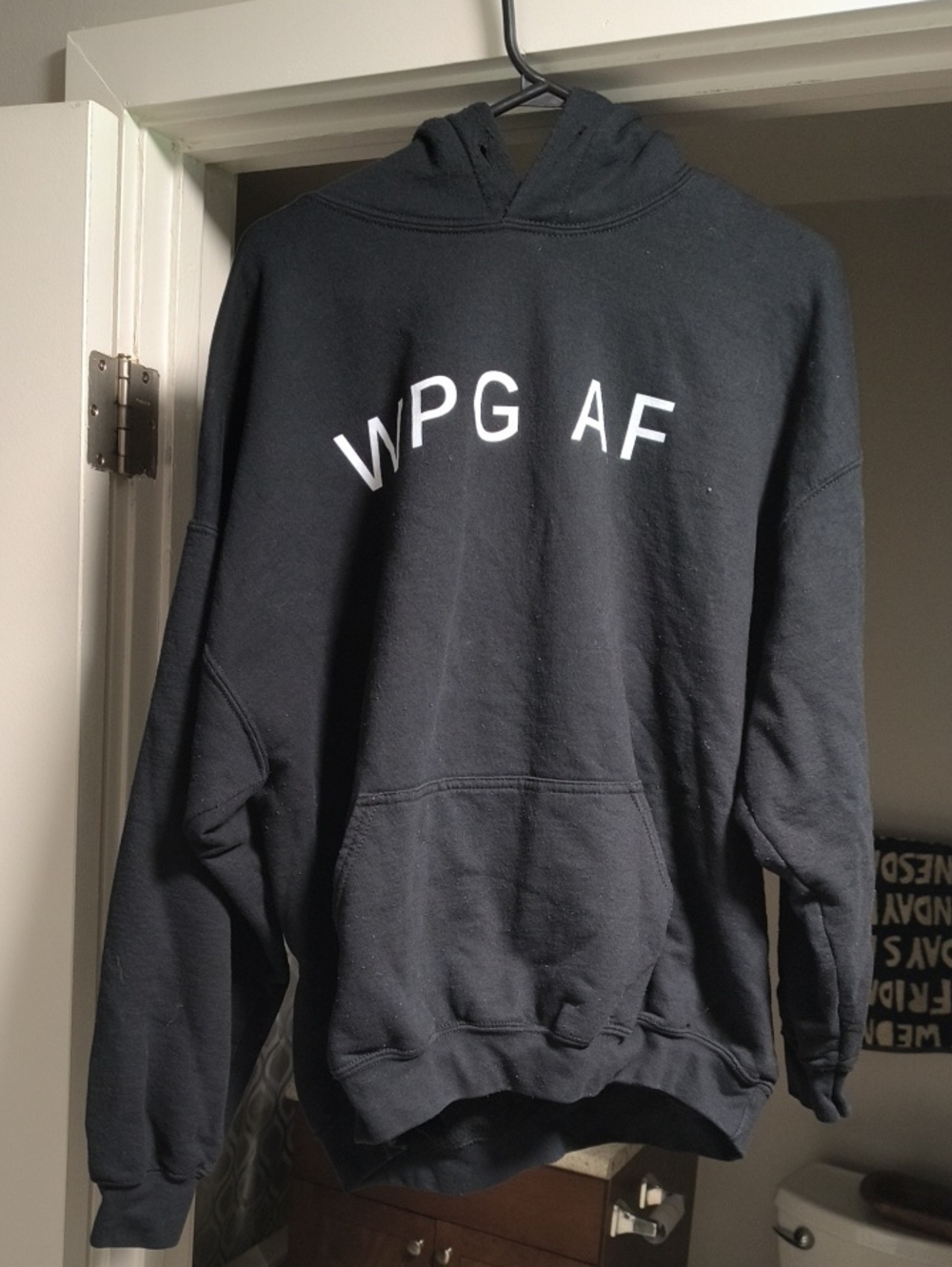 WPG AF Black Pullover Hoodie - Minimal Logo Streetwear